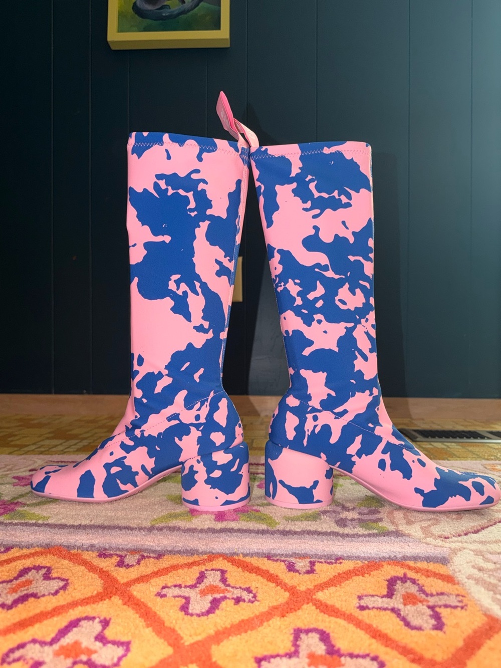 Camper Niki Boot in Pink/Cobalt textile - Picture 4 of 6